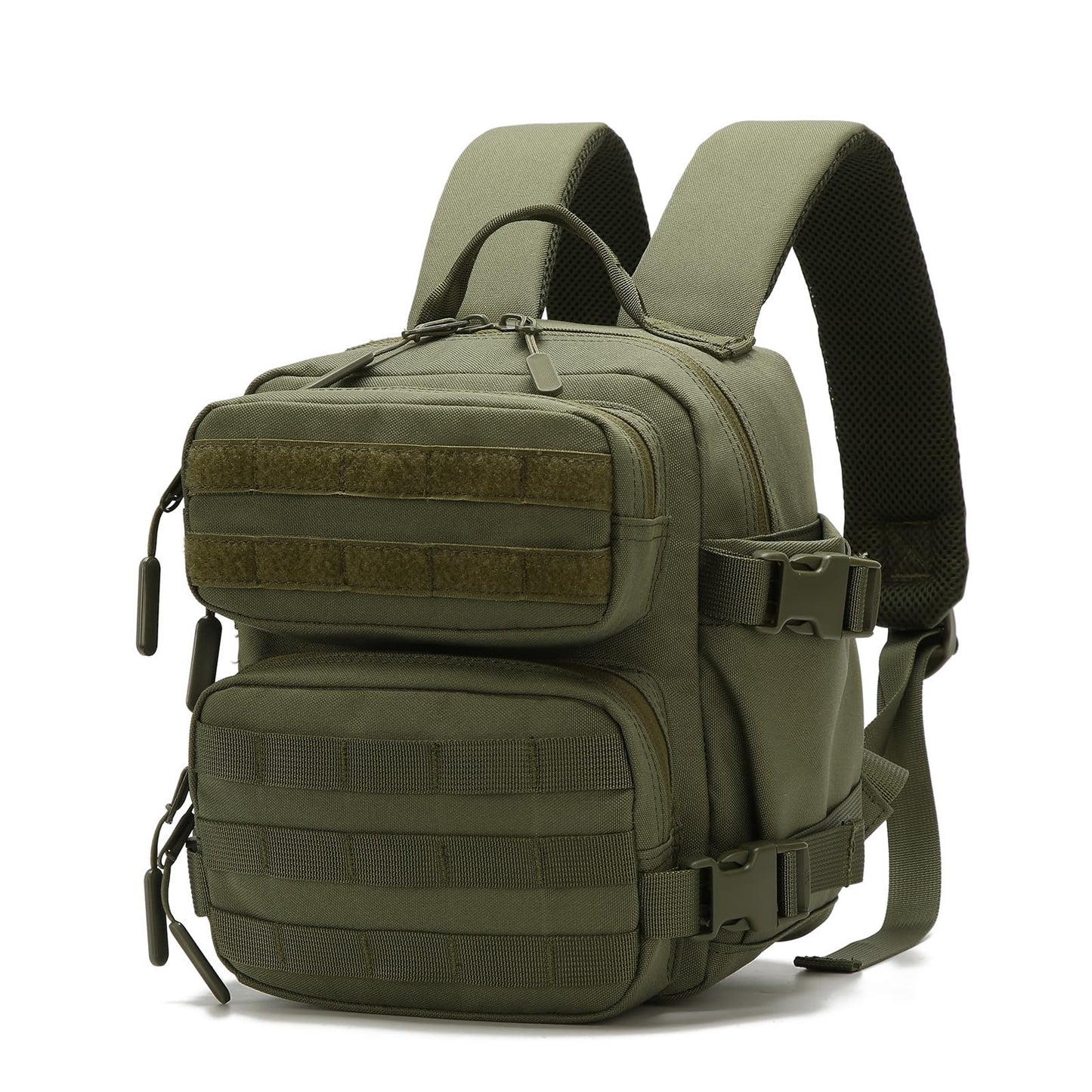 FLWVOG 9L Mini Backpack for Men and Women, Small Backpack for Gym Hiking Travel Sports Running (Green)