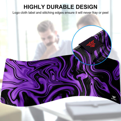 NPET N110 Extended Big Mouse Pad Large, XXL Gaming Mouse Pad Desk Pad, 35x17 inch Long Computer Keyboard Mouse Mat Mousepad with 3mm Non-Slip Base and Stitched Edge for Home Office Work, Dark Purple