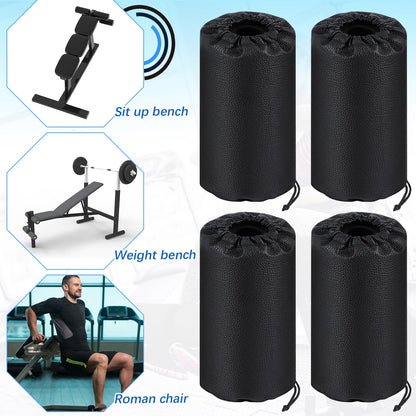 Hollowfly 4 Pcs Foam Foot Pads Foam Roller Pad Replacement for Weight Bench Inversion Table and Gym Exercise Equipments(7 x 3.5 x 0.8 Inches)