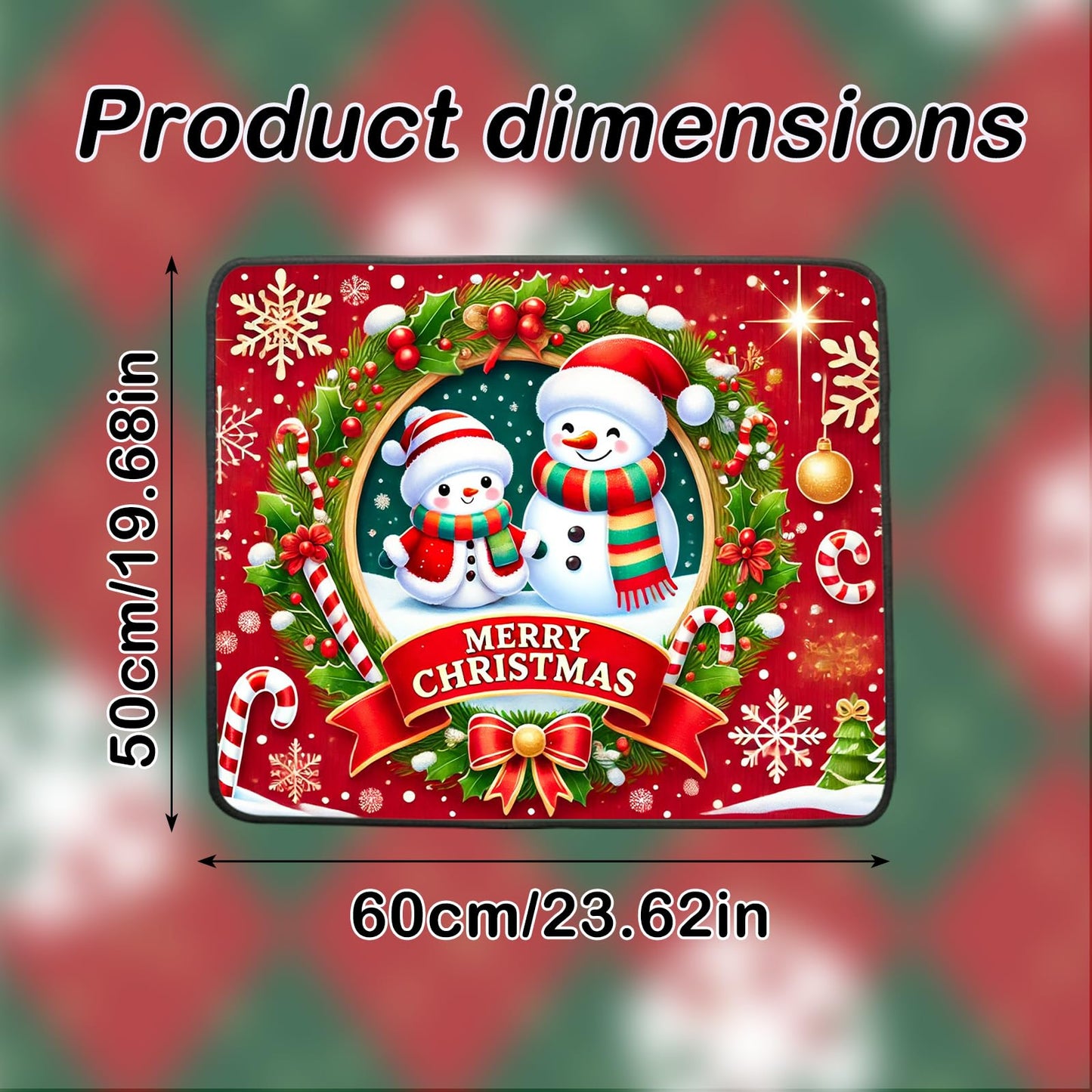 Nuxovilar Christmas Washer Dryer Dust Cover - Playful & Classic Festive Decor Protector for Laundry Room/Area/Space (YLU08112)