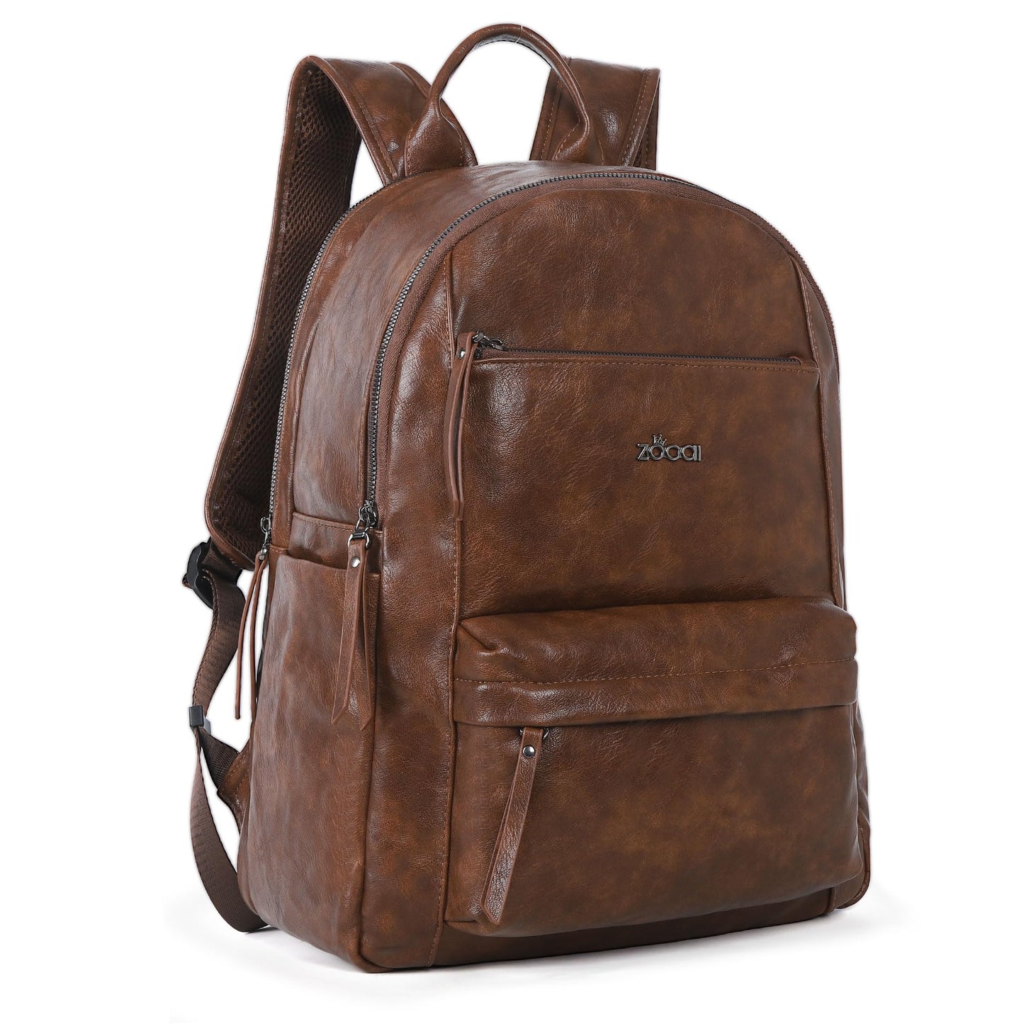 ZOCAI Large Leather Backpack Purse for Women – Vegan Retro Leather Travel Backpack for Women with Compartment, Multiple Pockets Roomy Large Capacity Daypack for Work Traveling.