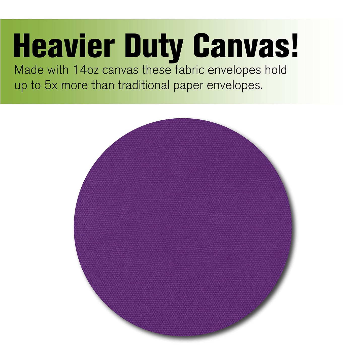 BankSupplies 14 oz Canvas Interoffice Mailer 14W x 11H Purple Transit Bag with Zipper and Grommet
