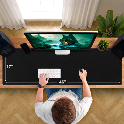 LifeTrim Huge 46”x17” 5mm Gaming Mouse Pad Large Mouse Pad for Desk Mouse Pad Gaming Giant Black XXL Thick Long Extra Large Extended Big Mouse Pad Gamer Desk Mat