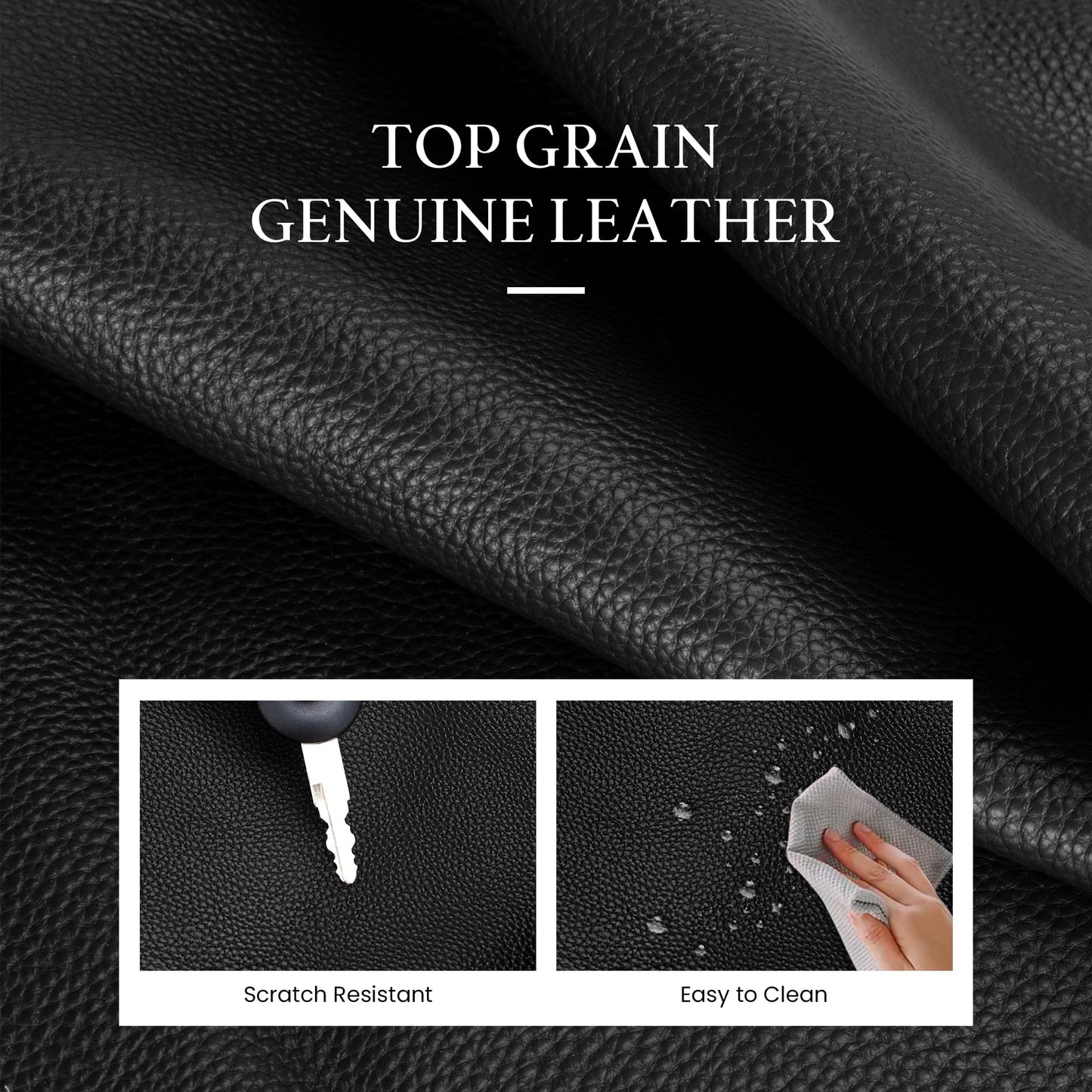 befen Genuine Leather Tote Bag for Women Work, Womens Tote Bag, Casual Leather Large Purses Black Leather Shoulder Bag with Compartments for Shopping Office Travel Daily Use