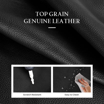 befen Genuine Leather Tote Bag for Women Work, Womens Tote Bag, Casual Leather Large Purses Black Leather Shoulder Bag with Compartments for Shopping Office Travel Daily Use