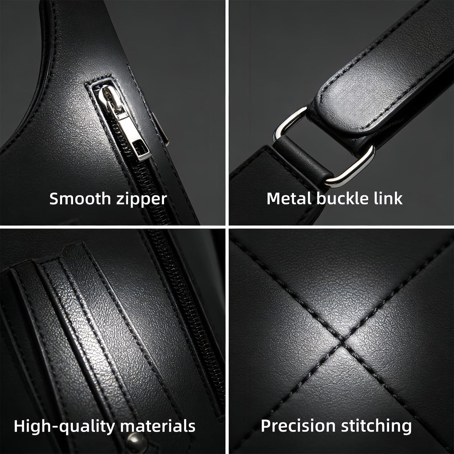 Fylozonu ﻿Double Shoulder Armpit Bag,Leather Adjustable Underarm Shoulder Bag for Men,Men Anti-Theft Underarm Wallet Pocket Holster Phone Leisure Double Shoulder Pouch
