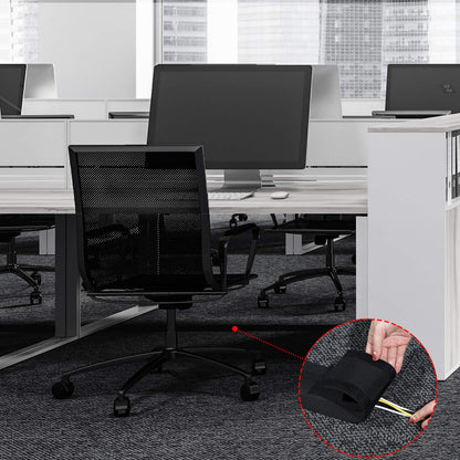WILLBOND Carpet Cord Cover Cable Protector Floor Cover Cable Protector Management Only for Commercial Office Carpet(19.69 ft,Black)