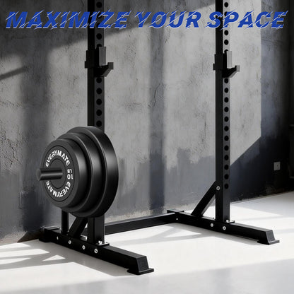 EVERYMATE Power Rack & Squat Rack Attachments Olympic Weight Plate Holder – Fits 3x3 Inch Tubes, 1" Hole – Bumper Plate Storage（4 pack）