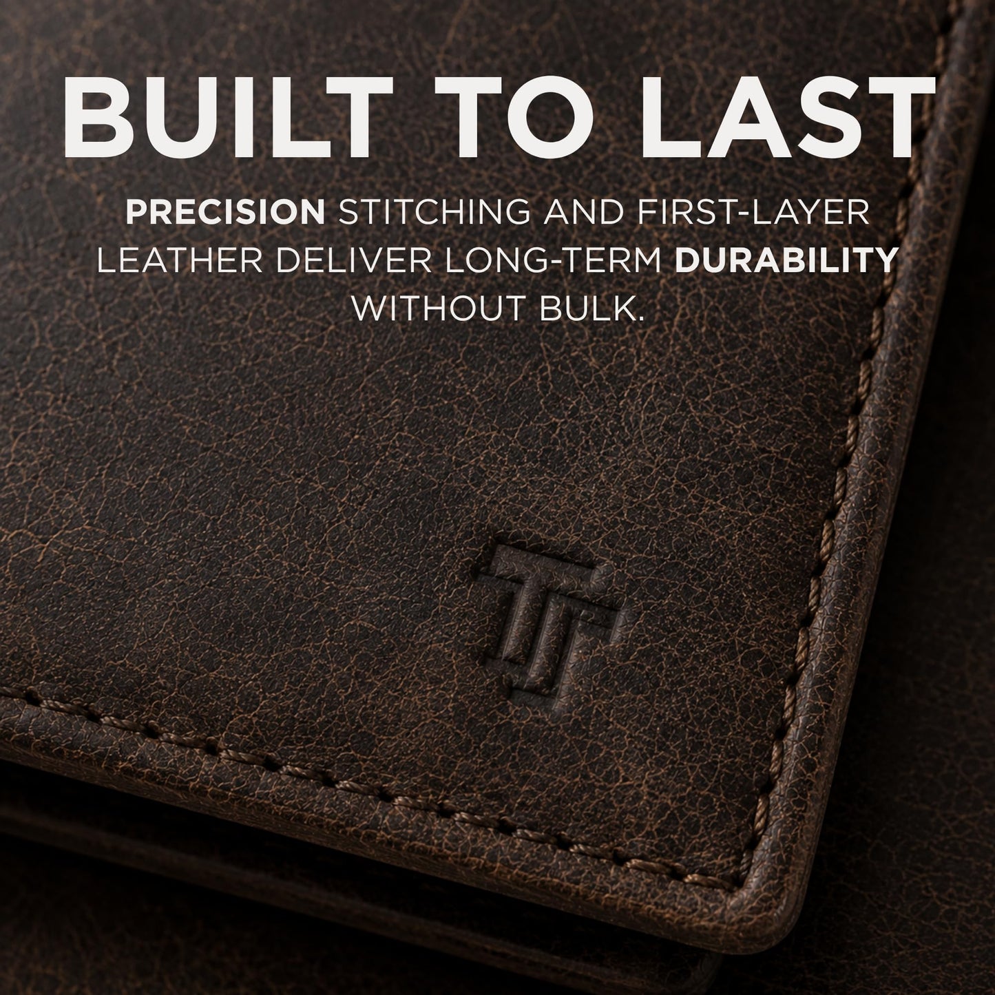 TRUTANN Leather Wallet – TrifoldCard Holder | Real Genuine Leather Mens Wallet | RFID Secure | Fits 8 Cards | Tap to Pay Feature | Quality Credit Card Holder (Brown)