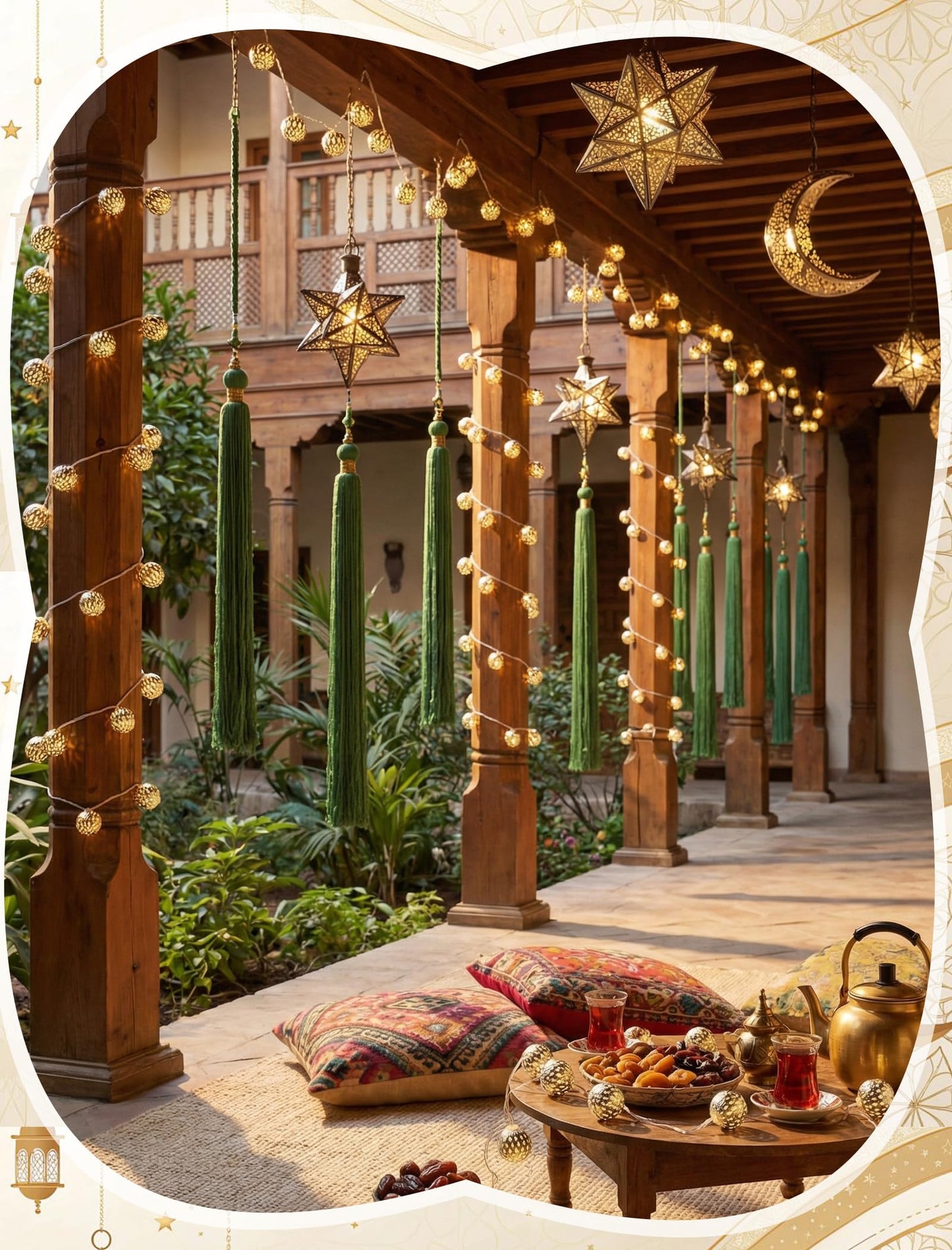 8.5Ft Moroccan String Lights Plug in, 10 LED Silver Metal Globe Fairy Lights, Warm White Hollow Lantern Decorative Lights for Ramadan Eid Mubarak Diwali Bohemian Home Bedroom Patio Party Wedding Decor