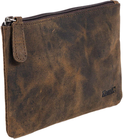 Leather Pencil pouch pen case zippered pencil case Sleeve Elegant and practical for artists. Perfect for office by KomalC