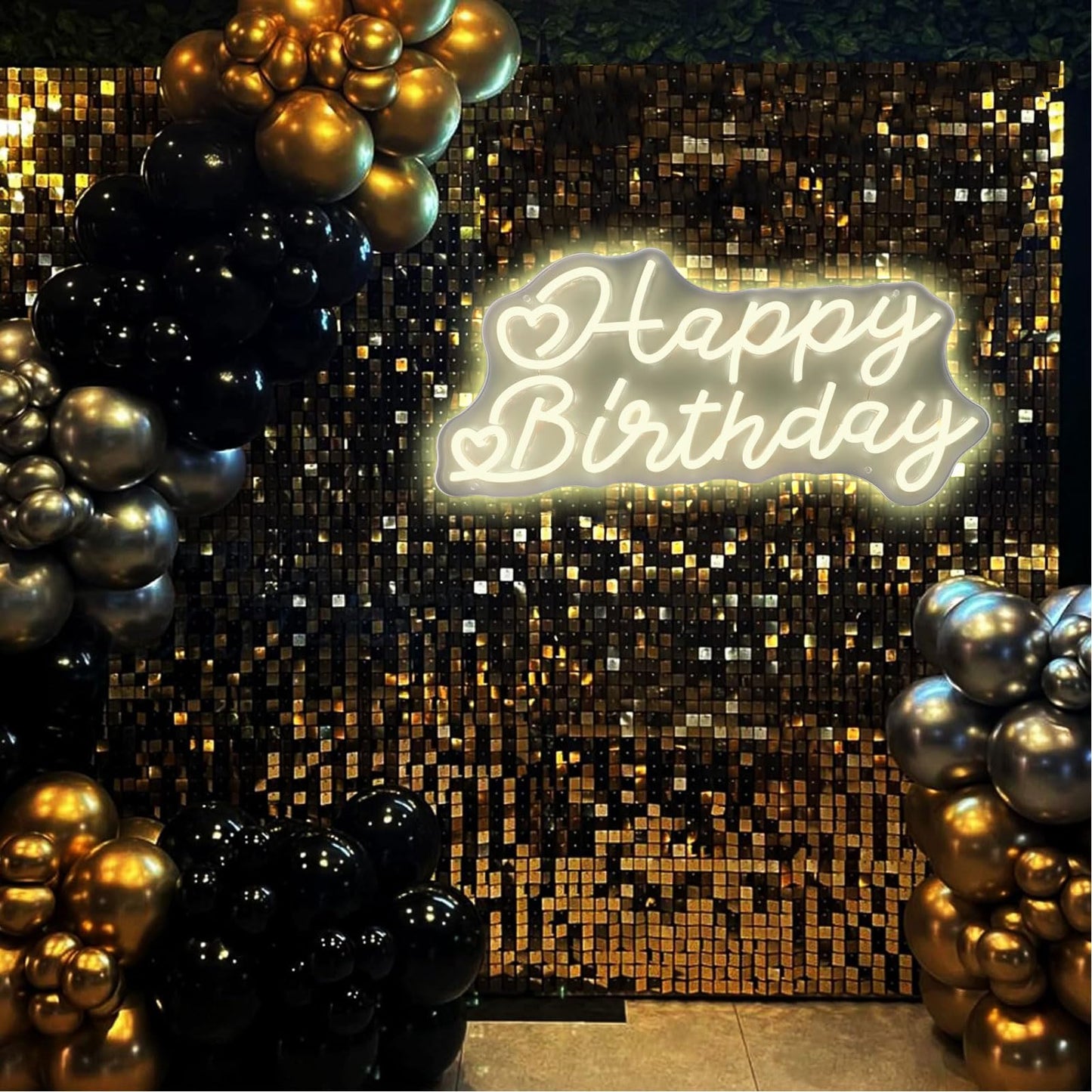 Happy Birthday Neon Sign for Wall Decor ¡Feliz Cumpleaños LED Neon Sign Light up Sign with USB Chain Light modulator, Reusable Art Decorations Larger Bedroom Bar Home 18.9"x9.51" (warm white)