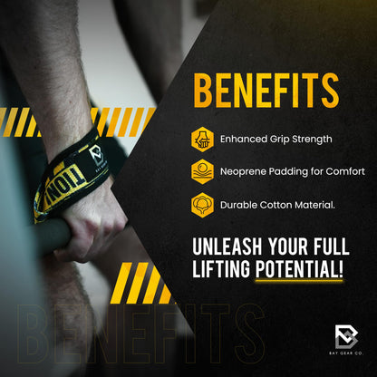 BAY GEAR CO. Wrist Straps for Weightlifting - 1 Pair Cotton Lifting Straps with Neoprene Padding, Comfortable Gym Essentials for Enhanced Grip Strength - Unique Printed Pink Camouflage Design