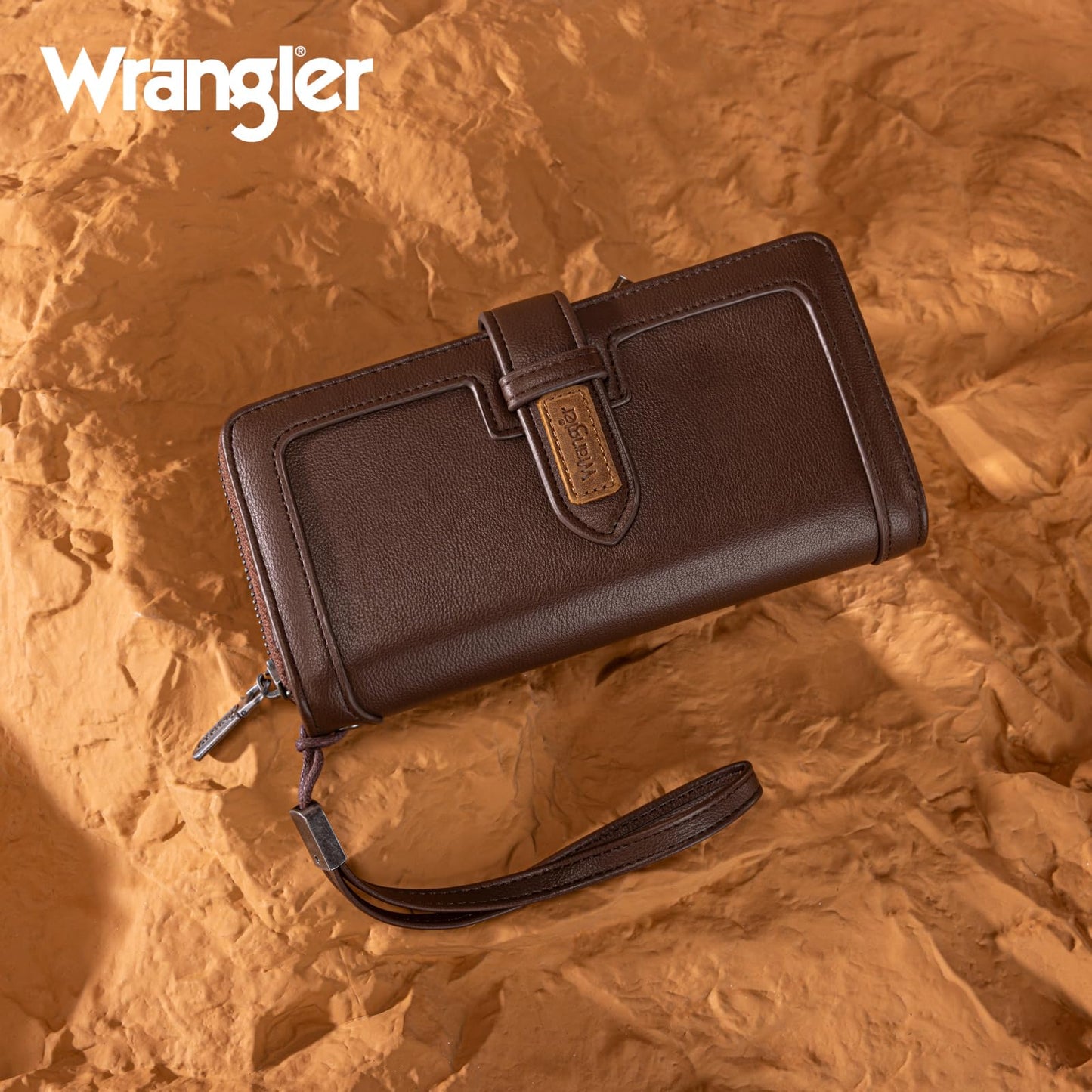X Wrangler Women's Wallets Large Wristlet Wallets for Women Bifold Card Wallet, Card Cases & Money Organizers Ladies Female Clutch Phone with ID Window and RFID Lining