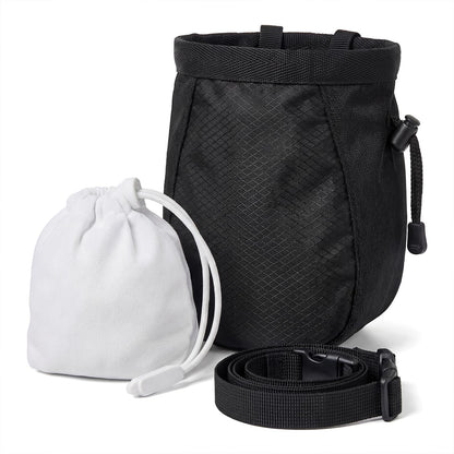 YERGOFE Climbing Chalk Bag for Rock Climbing - with Chalk Ball - Adjustable Black Chalk Bag Bouldering for Rock Climbing Equipment