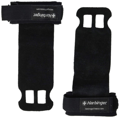 Harbinger Leather Palm Grips for Weight Lifting Workout Hand Protection, Medium
