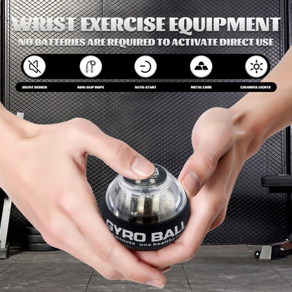 HuijXanqor Torque Ball Hand Exerciser,Wrist Trainer Ball Gyro Ball Hand Wrist Exerciser with Counter,Premium Wrist Strengthener for Fitness,Stress Relief & Dexterity Training,Portable,Gift-Ready for Adults