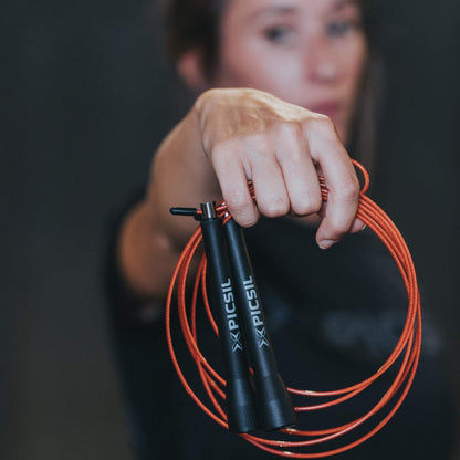 PICSIL High Speed Jump Rope, 360 Degree Spin, Double Bearing System, Made of ABS, Home Workout, Boxing, Fitness & Conditioning, Adaptable for Men, Women and Children