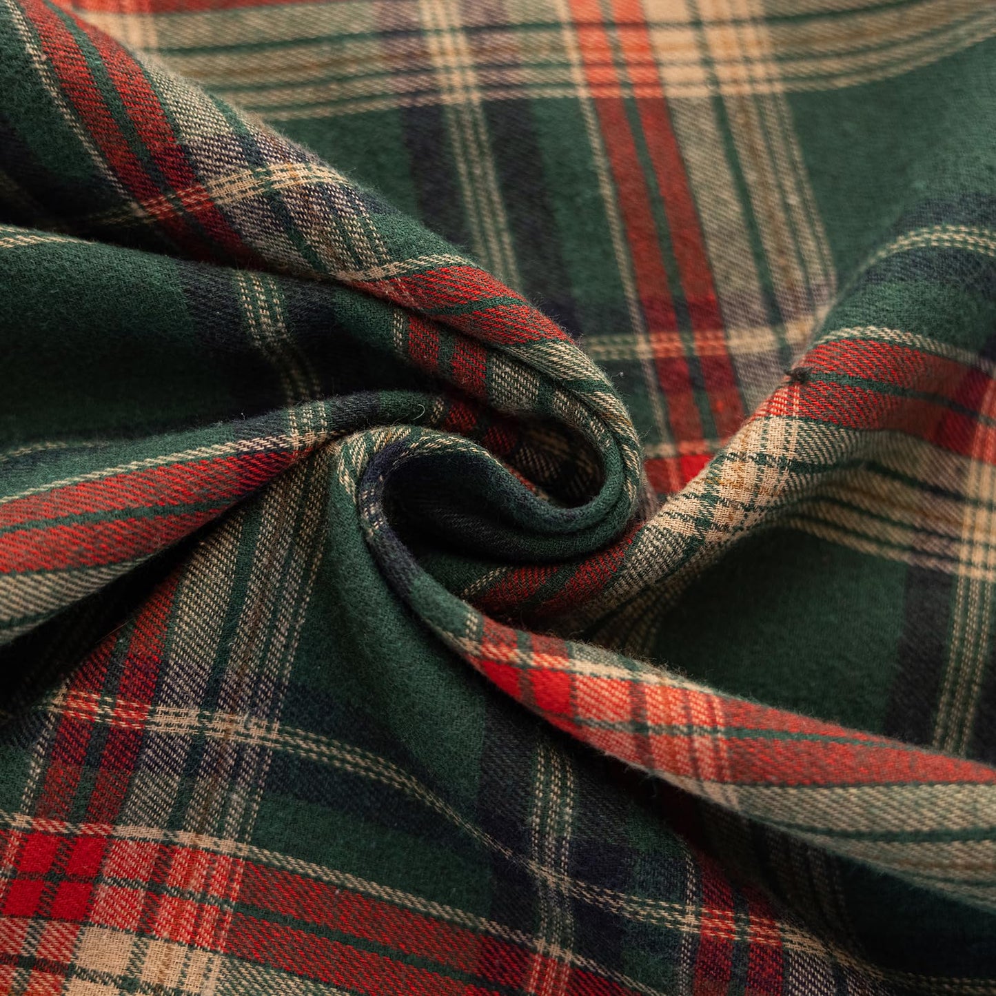 vctops Christmas Green Plaid Throw Pillow Covers 18x18 Inch Farmhouse Scottish Tartan Decorative Square Cushion Cases for Holiday Home Decor Sofa Couch (Green,18"x18")