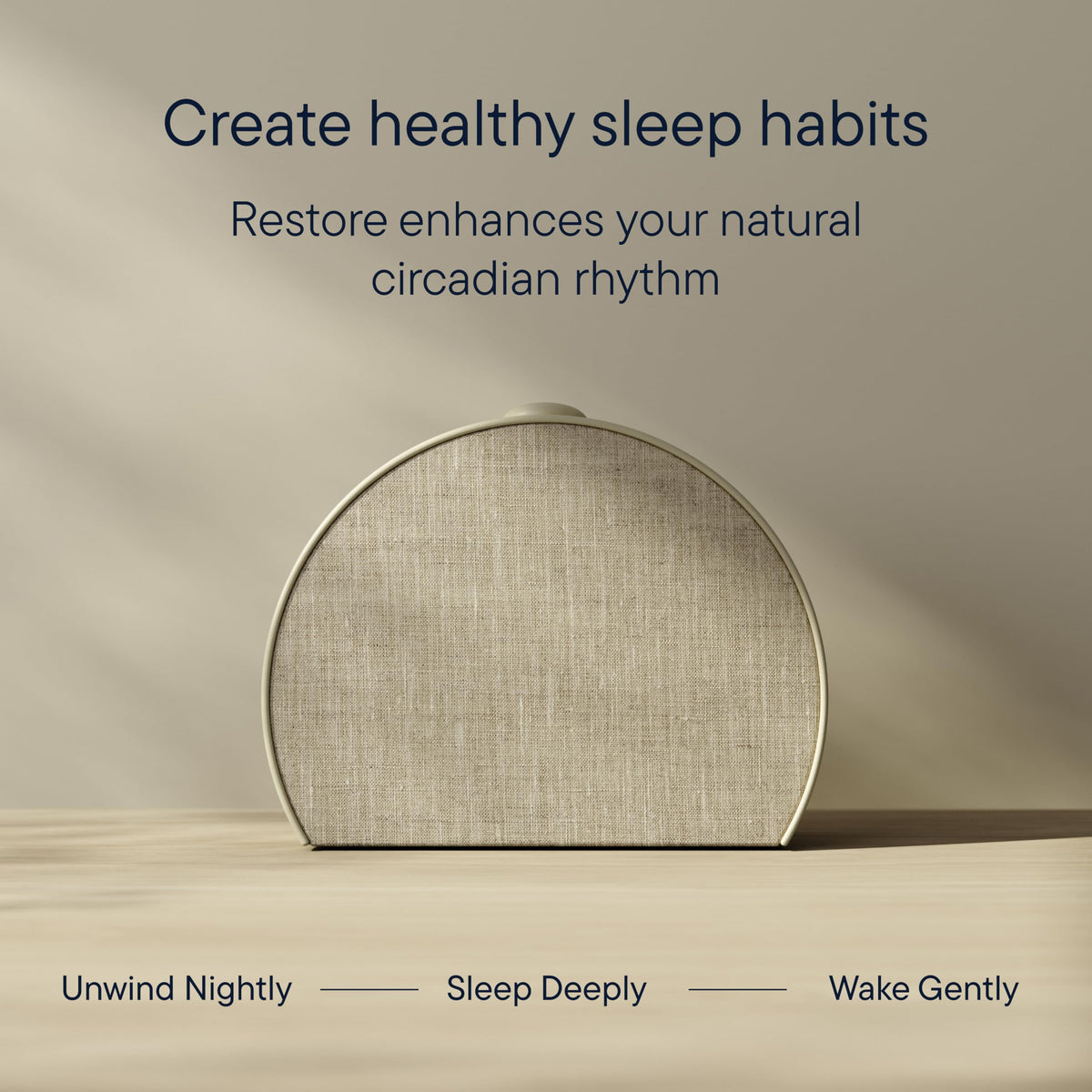 Hatch Restore 3 Sunrise Alarm Clock, Sound Machine, Smart Light (Putty) - White Noise, Screen-Free Sleep Routine