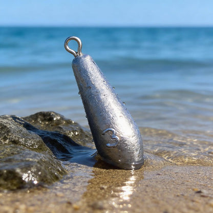 Drop Shot Fishing Weights Sinkers Teardrop Weights Bass Fishing Sinkers for Freshwater Saltwater Fishing Gear 1oz to 8oz