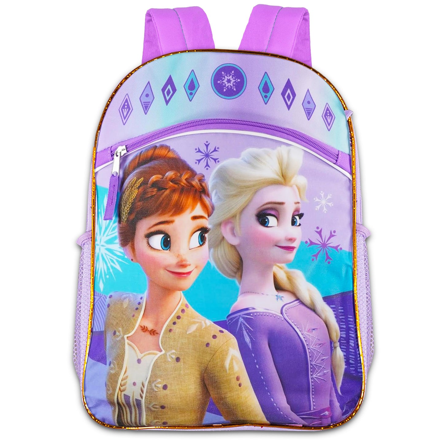 Frozen 16" Backpack and Lunch Box Set: Disney Elsa & Anna School Supplies Bundle