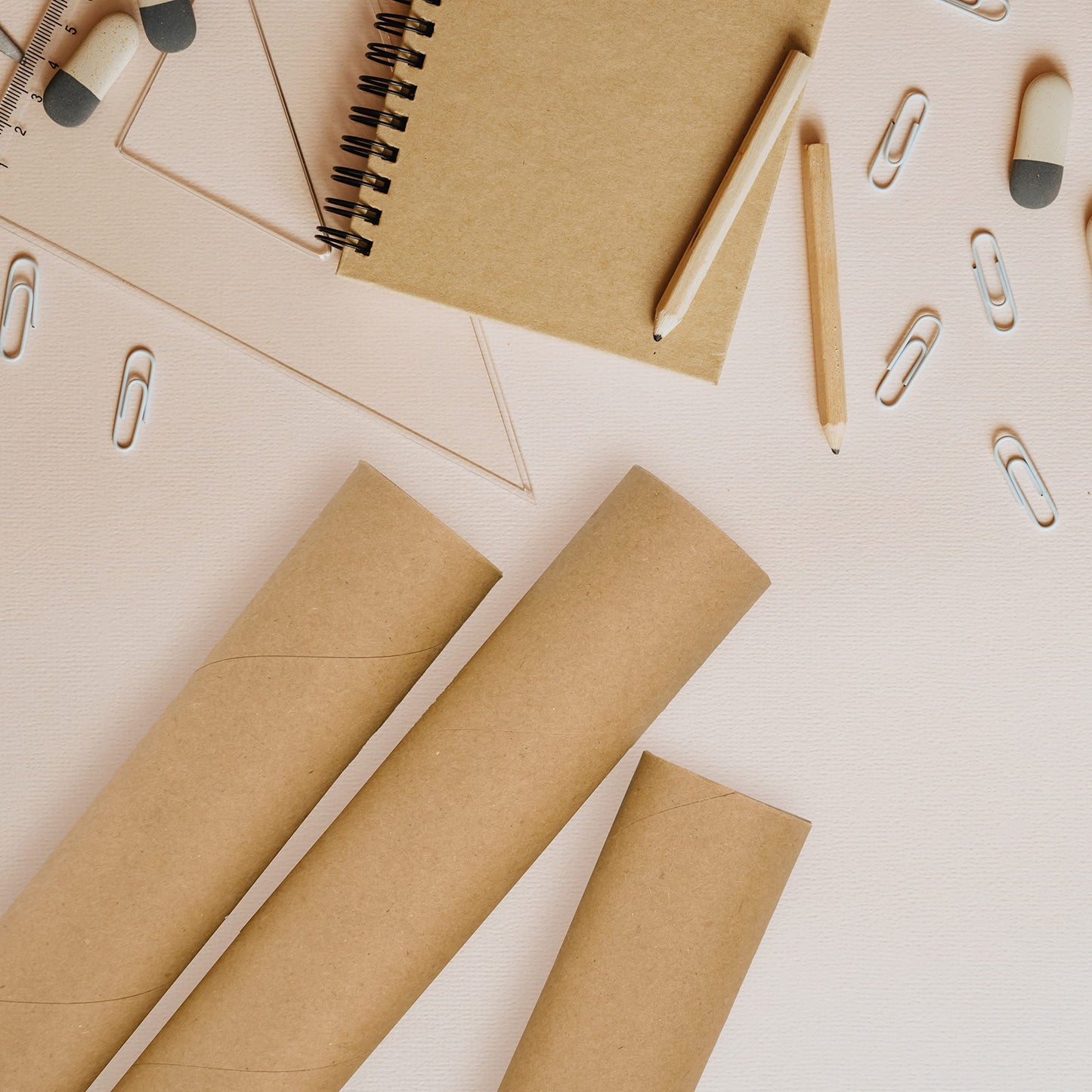 MagicWater Supply Mailing Tube - 2 in x 12 in - Kraft - 4 Pack - for Shipping and Storage of Posters, Arts, Crafts, and Documents