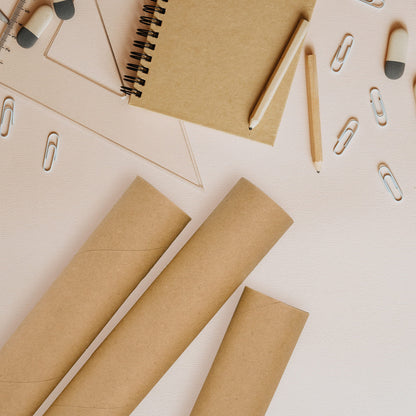 MagicWater Supply Mailing Tube - 2 in x 12 in - Kraft - 4 Pack - for Shipping and Storage of Posters, Arts, Crafts, and Documents