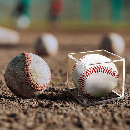 Baseball Display Case - 8 Pack UV Protected Acrylic Cube for Autographed Balls | Clear Memorabilia Showcase