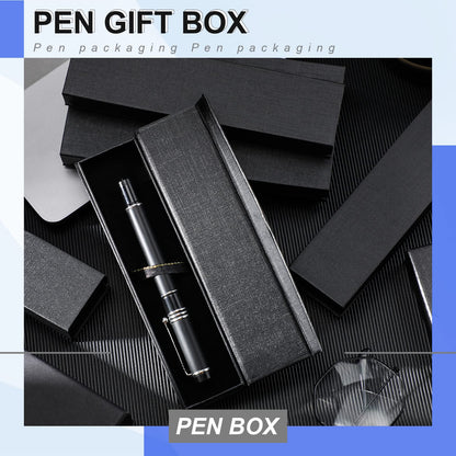 Gersoniel 6 Pcs Pen Boxes Gift Empty Black Pen Case with Cushion Cardboard Box Display Case for Jewelry Gift Birthday Souvenir Presentation Business Christmas Office Supplies