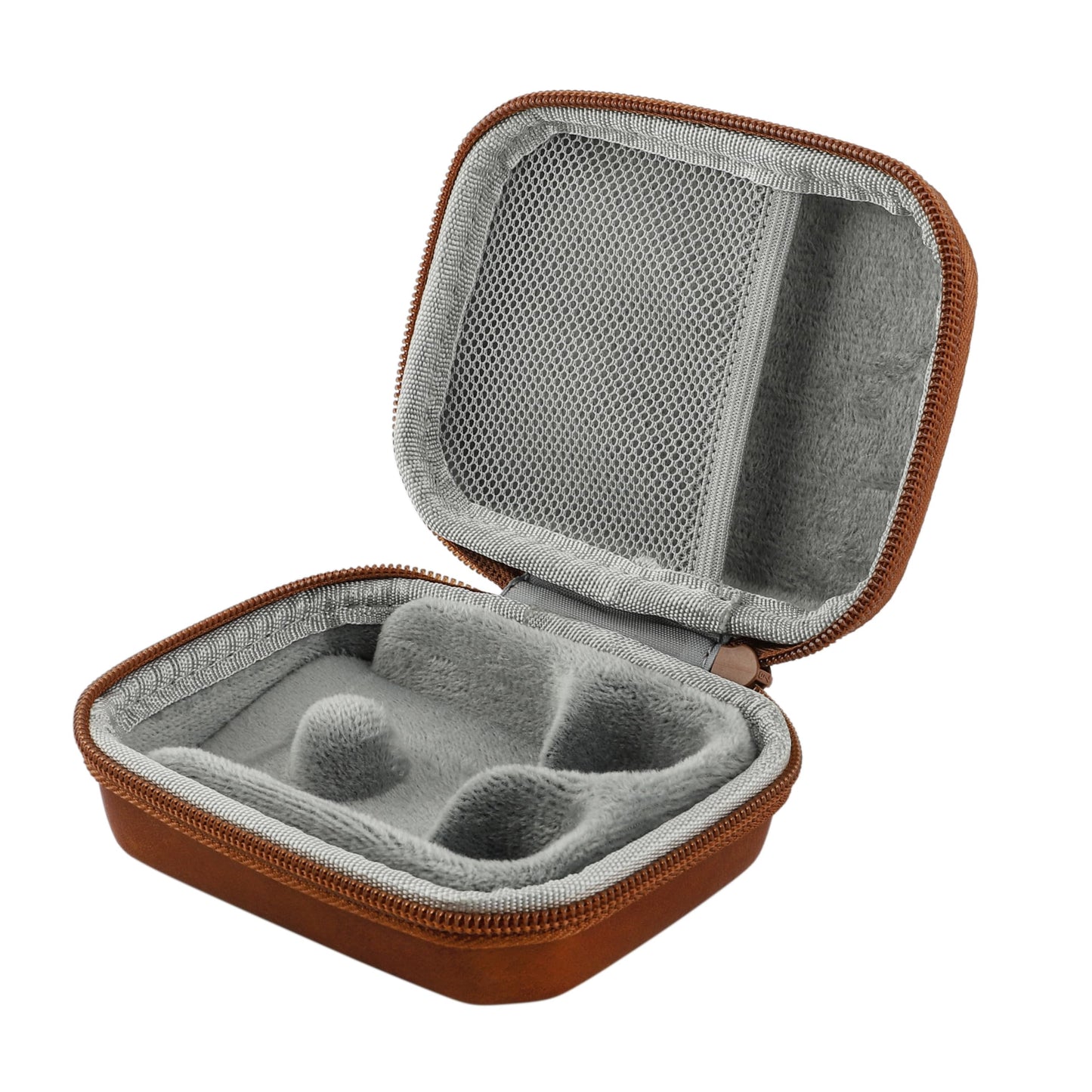 Linsoul ZiiGaat PELLEPOD Leather Earbud Case, Waterproof IEM Storage Box, Hard Carrying Bag, Protective Storage Box, Fit for Earphone ZS10 Pro, Zero: 2, EM6L, EW300, SuperMix 4, Orchestra Lite (Brown)