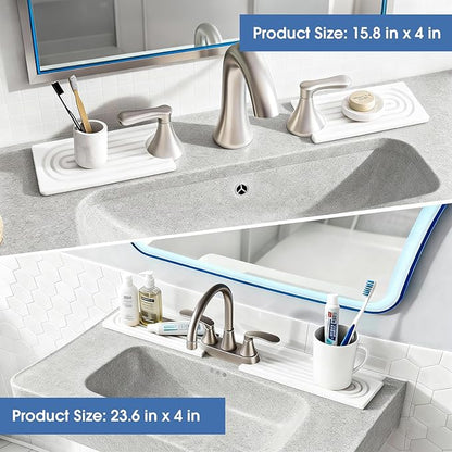 Kitchen Sink Faucet Mat, Water Absorbent Diatomite Stone Sink Tray, Diatomite