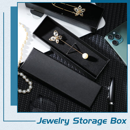 Yexiya 12 Pieces Empty Pen Gift Box with Cushion for Display Pencil Ballpoint Fountain Pen Jewelry Black Cardboard Collection Case for Wedding Business Birthday Souvenir Office Supplies