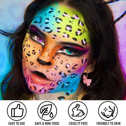 UCANBE Athena Face Body Paint Oil Palette, Professional Flash Non Toxic Safe Tattoo Halloween FX Party Artist Fancy Makeup Painting Kit For Kids and Adult