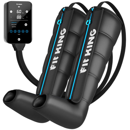 FIT KING Air Compression Recovery System, Rechargeable Leg Massager with 5 Chambers, Customized Zone Massage Optional, FSA-HSA (Medium)