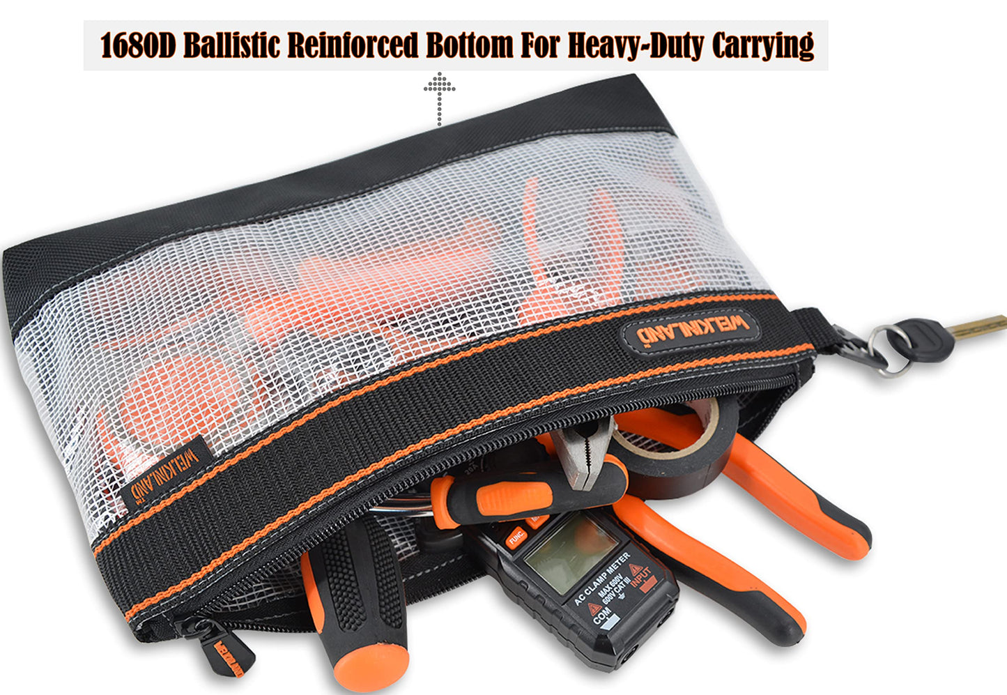 WELKINLAND Clear Tool Pouch, 4PCS Tool pouches, 13" Tools pouch, Zipper tool pouch, Tool pouch bag, Tool bag organizer, Small tool bag, Small tool pouch, Small tool bags, Tool pouches with zipper