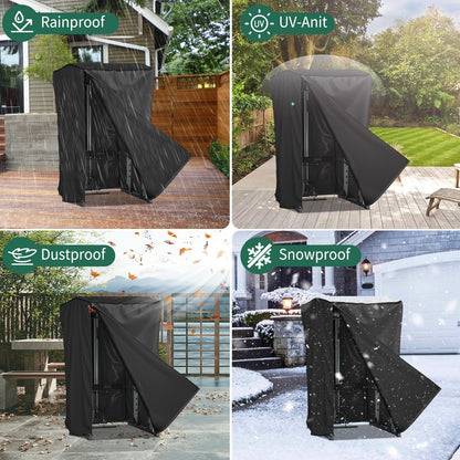 AKEfit Strength Training Cover, Waterproof & Dustproof Gym Rack Cover with Zipper,Fit for Indoor and Outdoor 69''Lx47''Wx84''H-Black