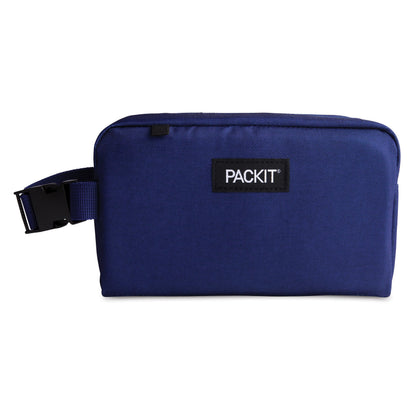 PackIt® Freezable Snack Box, Checked Out, Built with ECOFREEZE Technology, Collapsible, Reusable, Zip Closure with Buckle Handle, Designed For Work Snacks, Fresh Snacks On the Go, Adults, and All Ages