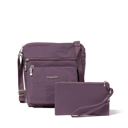 Baggallini Pocket Crossbody Bags for Women 8x8 Small Lightweight Durable Water-resistant Travel Purse W/Rfid