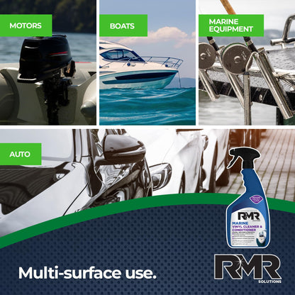 RMR Marine Vinyl Protector, Condition, Clean, & Protect Vinyl, Plastic, & Leather, Multi-Surface Boat, Car, & RV Cleaner & Stain Remover
