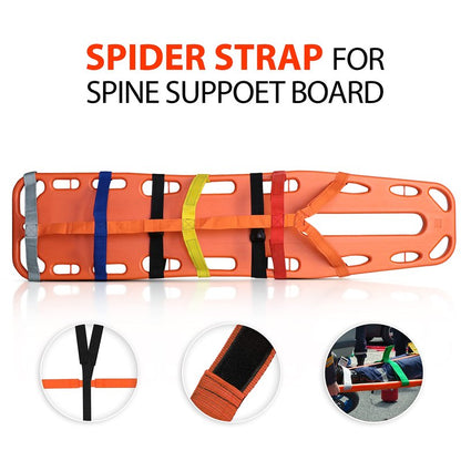 SURGICAL ONLINE First Responder EMT Backboard Spine Board Rescue Stretcher Immobilization with Head Bed and Spider Straps - Gift EMT Trauma Bag (Green)