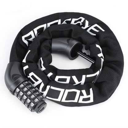 Heavy Duty Bike Chain Lock, 5 Digit Combination Resettable Bike Lock, Anti-Theft Hardened Steel Chain Bicycle Locks Keyless 3.2Ft Long 6mm/0.24" Thick for Bikes, E-Bike, Motorcycle, Motorbike