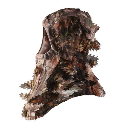 Ghillie Camouflage Leafy Hat 3D Full Face Mask Headwear Turkey Camo Hunter Hunting Accessories