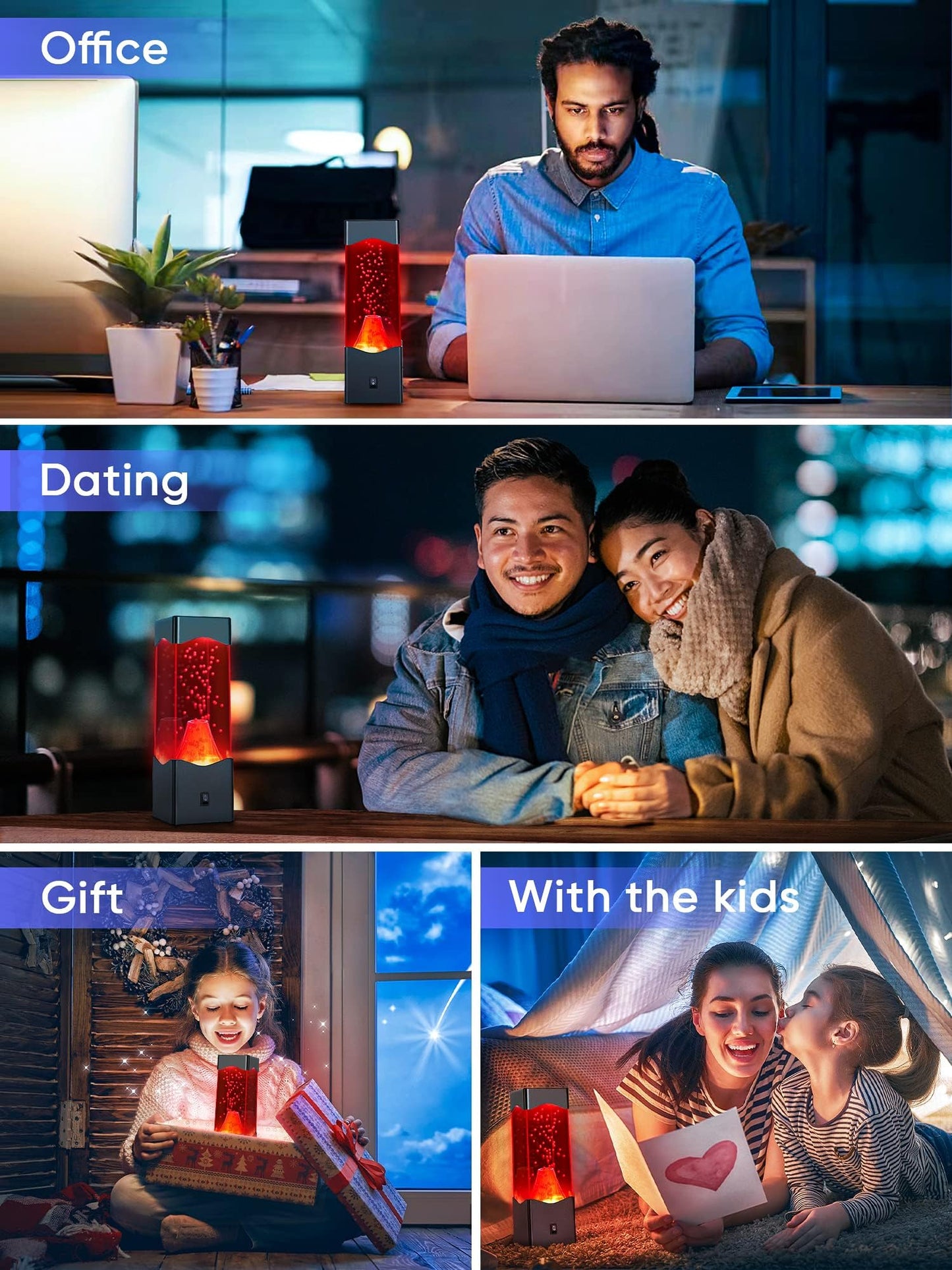 Volcano Night Light for Kids Adults,Fun Kids Gifts for Birthday Christmas,Unique Home Bedroom Bed Desk Decor Mood Light,Volcanic Science Kit Educate Autistic Toys,Bedside Table lamp for Son Grandson