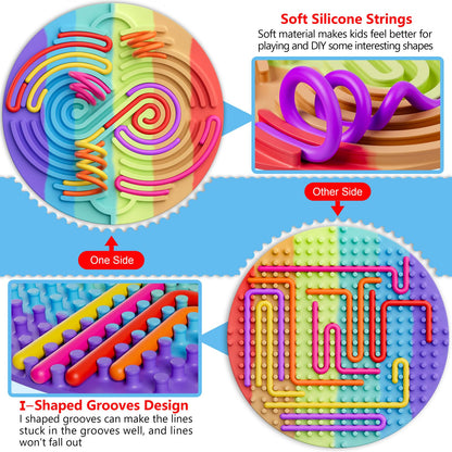 Sensory Fidget Toys for Kids Toddler Boys ,Sensory Activity Board for Stress Anxiety Autistic ADHD, Calm Down Travel Airplane Essentials Toys for 3+ Year Old, Stuffers Gifts for Teens Girls