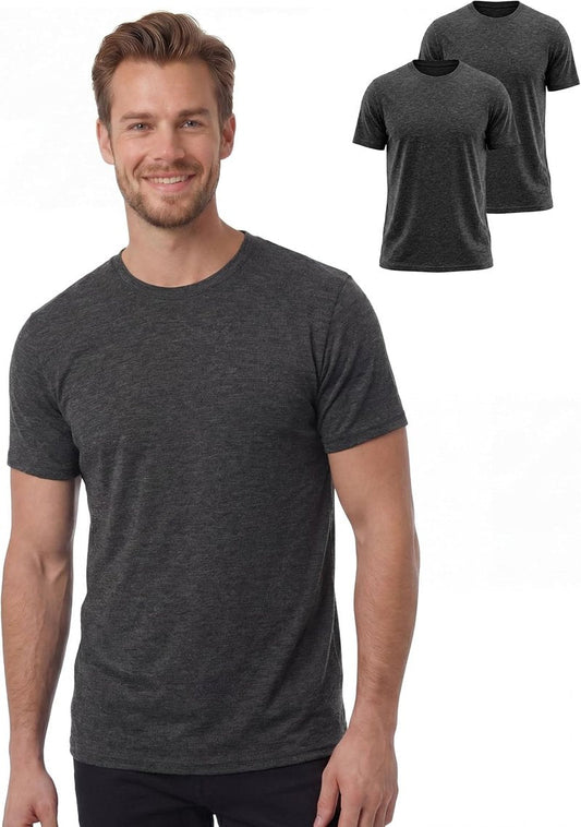 100% Merino Wool T-Shirts for Men - Lightweight Short Sleeve Base Layer | 2 Pack