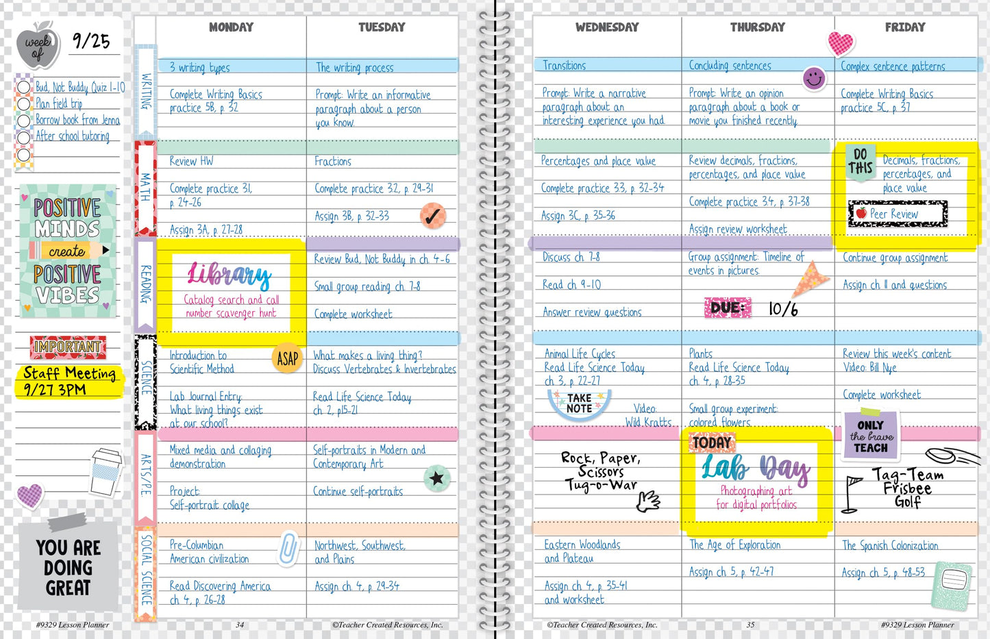 Teacher Created Resources Cool for School Teacher Plan Book (TCR9329)