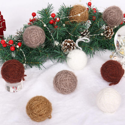 SY Super Bang 15PCS Rustic Christmas Ball Ornaments, 60MM/2.3Inch Shatterproof Ornaments Set for Christmas Tree Hanging Decorations, for Home Farmhouse Bowls Vase Fillers Holiday Party Xmas Decor.