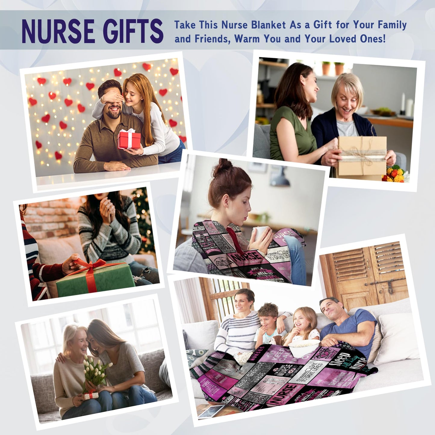 Soft Nurse Blanket for Women Christmas Thanksgiving Nurse Gifts for Women Nurses Week Gifts Warm Cozy Fleece Throw Blanket for Couch and Bed Sofa 50'' x 60'' (HS4)