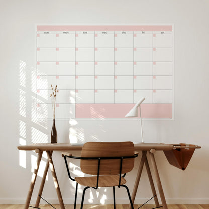Large Wall Calendar Undated (39 x 27 inches) Double Sided Dry Erase Yearly & Monthly Wall Calendar, Big Erasable Planner for Home, Office, Classroom, Thick Paper with Gloss Lamination, Full Year View.
